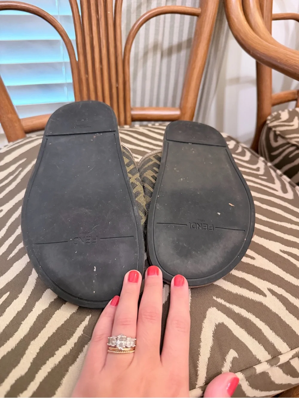 Fendi Taupe Logo Double-Buckle Slide Sandals for Kids